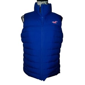 Hollister Blue Puffer Vest